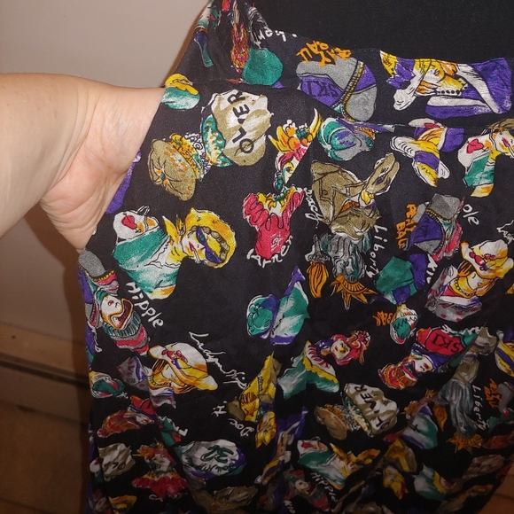 Vintage 80s Fabulous People Print Skirt - Picture 4 of 7